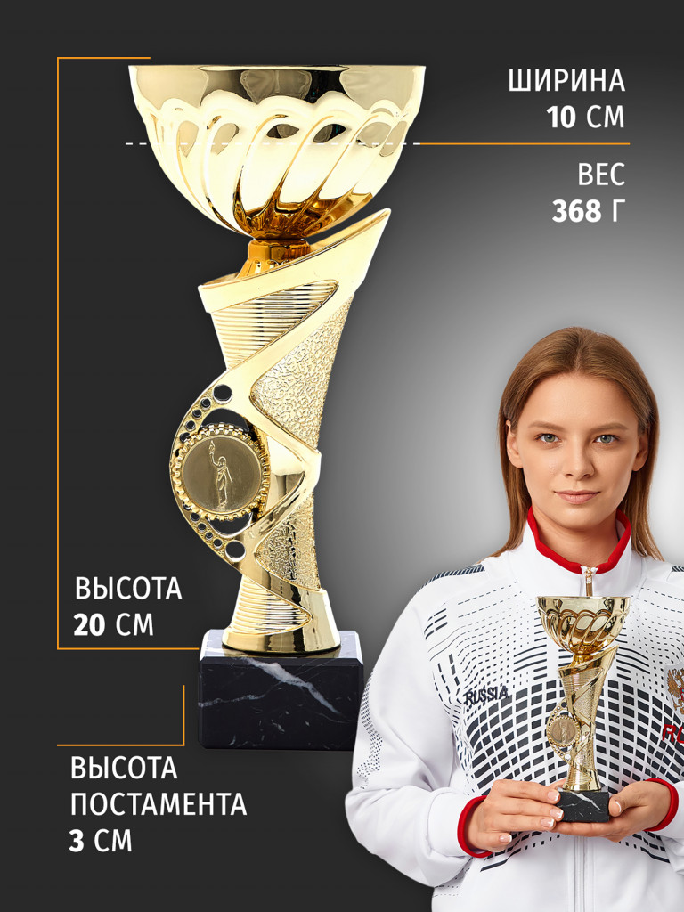 Спортивный кубок для награждения победителя 23 см