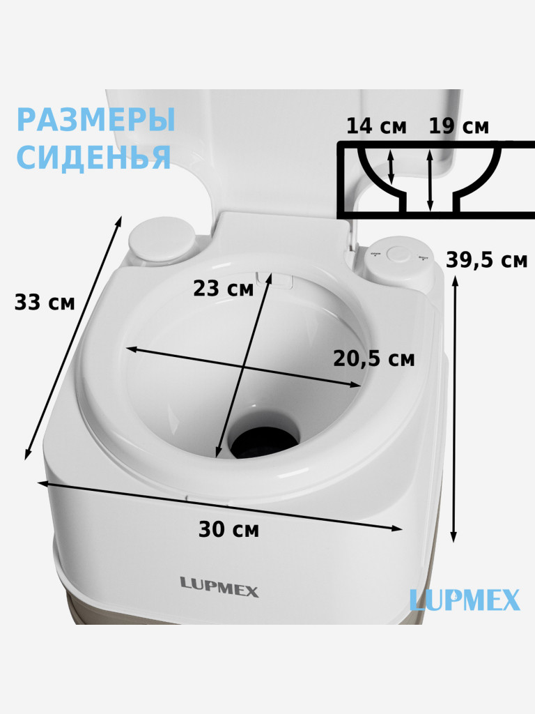 Биотуалет Lupmex 79122P 18л с индикатором с пробниками гранул