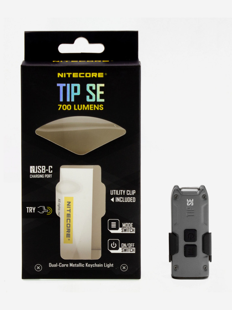 Наключный фонарь NITECORE TIP SE Grey 2* OSRAM P8 700Люмен