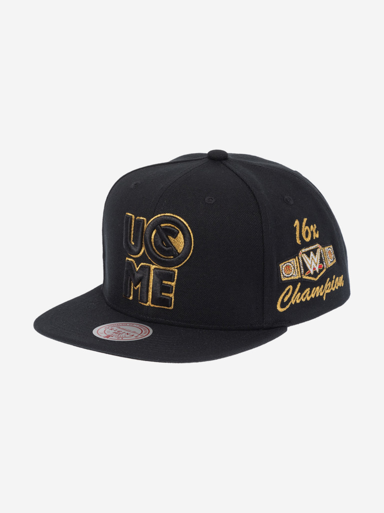 Бейсболка с прямым козырьком MITCHELL NESS HS13192-TTTBLCK John Cena Gold WWE (черный)