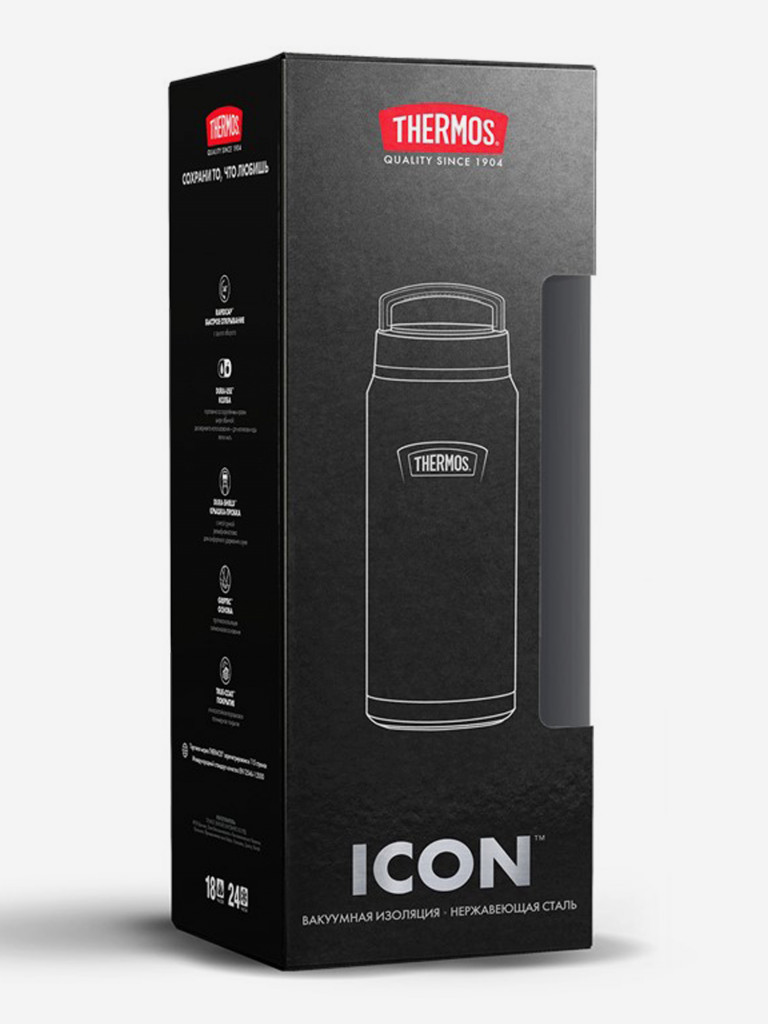 Термобутылка для чая 1,2 л THERMOS ICON-212 черная
