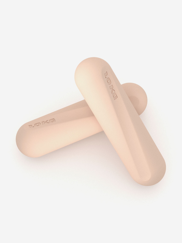 Гантели бежевые, 1 кг, 2шт