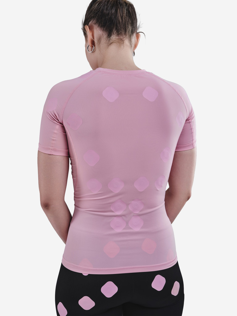Компрессионная футболка-суппорт спины SportDots, женская,TSH-PN