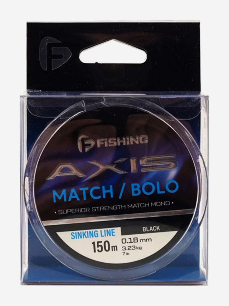 Леска F-FISHING Axis Match Bolo Line Black 150м 0,18мм 3,23кг 7lb