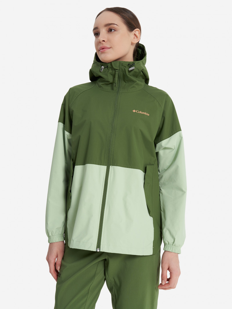 фото Ветровка женская columbia columbia park ii jacket, зеленый