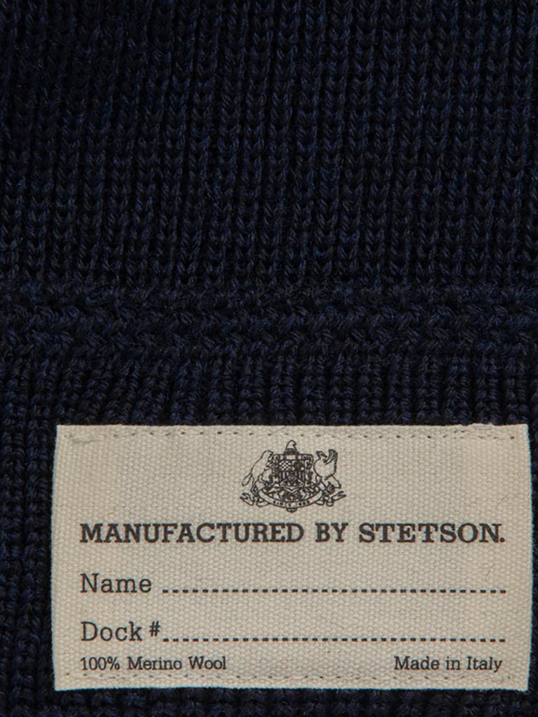 Шапка с отворотом STETSON 8599319 ONALASKA CUFF MERINO (синий)