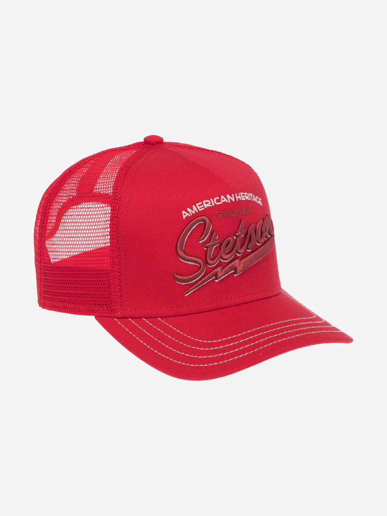 Бейсболка с сеточкой STETSON 7751171K TRUCKER CAP AMERICAN HERITAGE CLASSIC (красный)