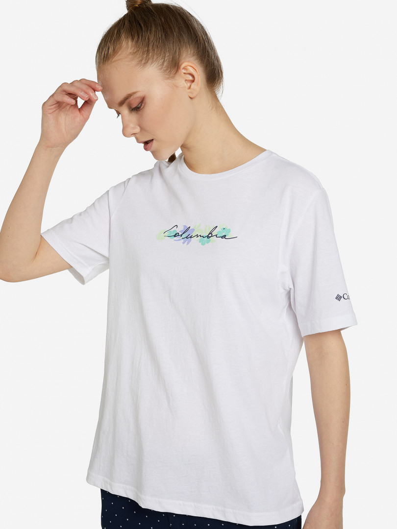 фото Футболка женская columbia timber point graphic tee, белый