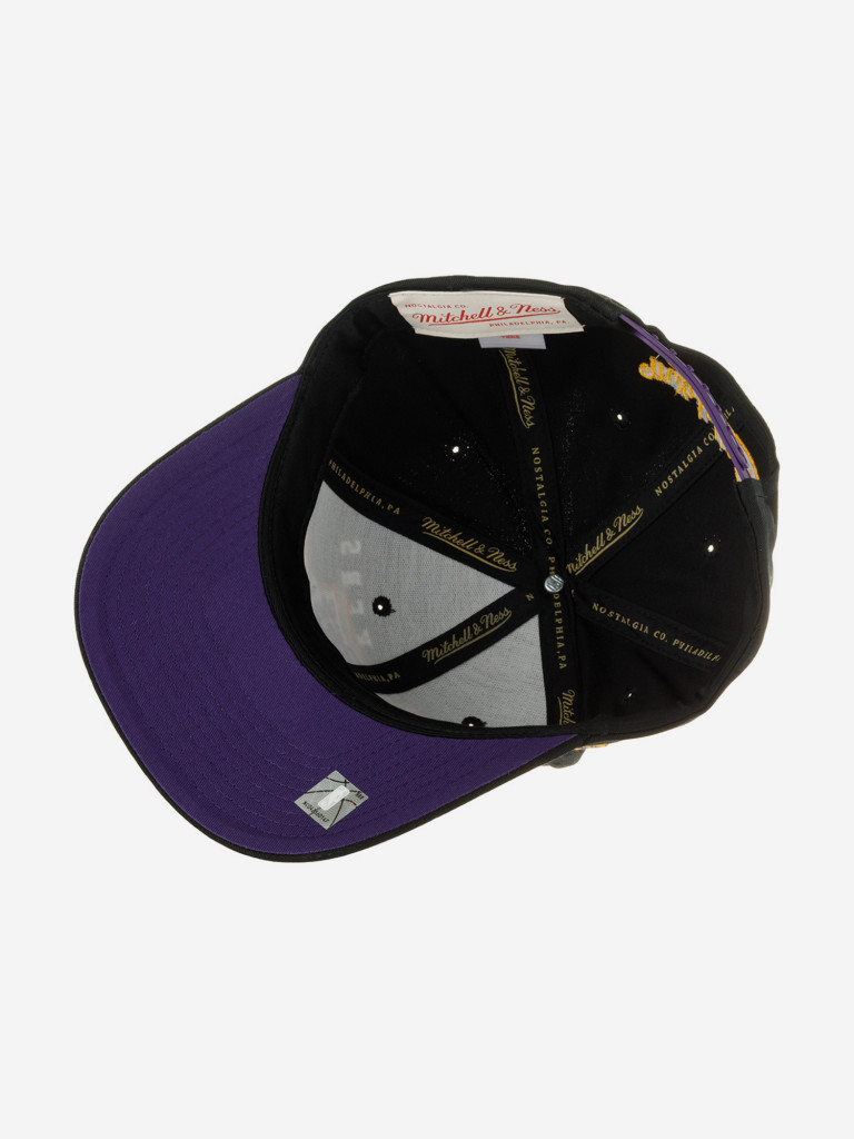 Бейсболка MITCHELL NESS HHSS6572-LALYYPPPBLCK Los Angeles Lakers NBA (черный)