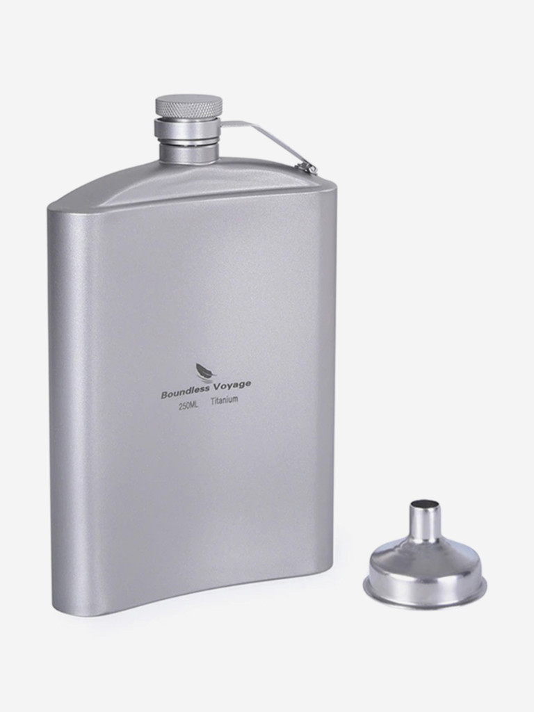 Фляга Boundless Voyage, с воронкой, титановая, 250 мл
