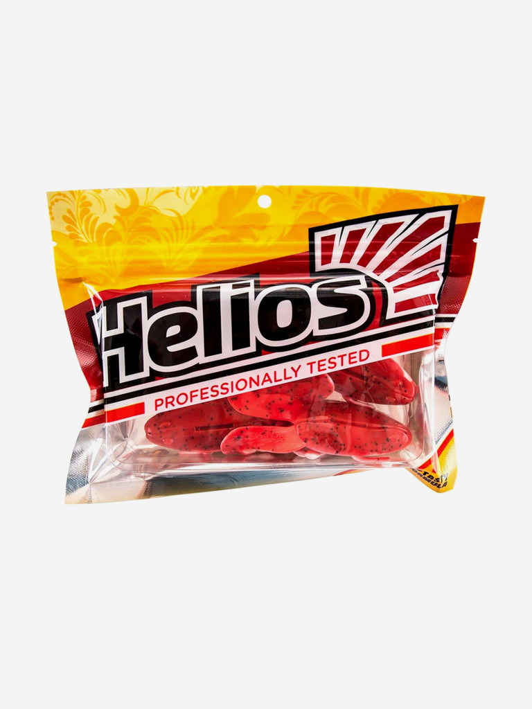 Мягкая приманка лягушка Helios Crazy Frog, 3,55" / 9,0 см, Red & White, 4 штуки (HS-23-003)