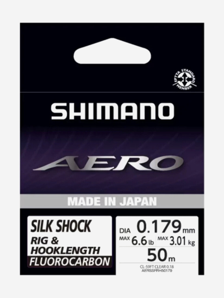 Леска Shimano Aero Silk Shock Fluorocarbon длина 50 м, диаметр 0,179 мм, разрывная нагрузка 3,01 кг