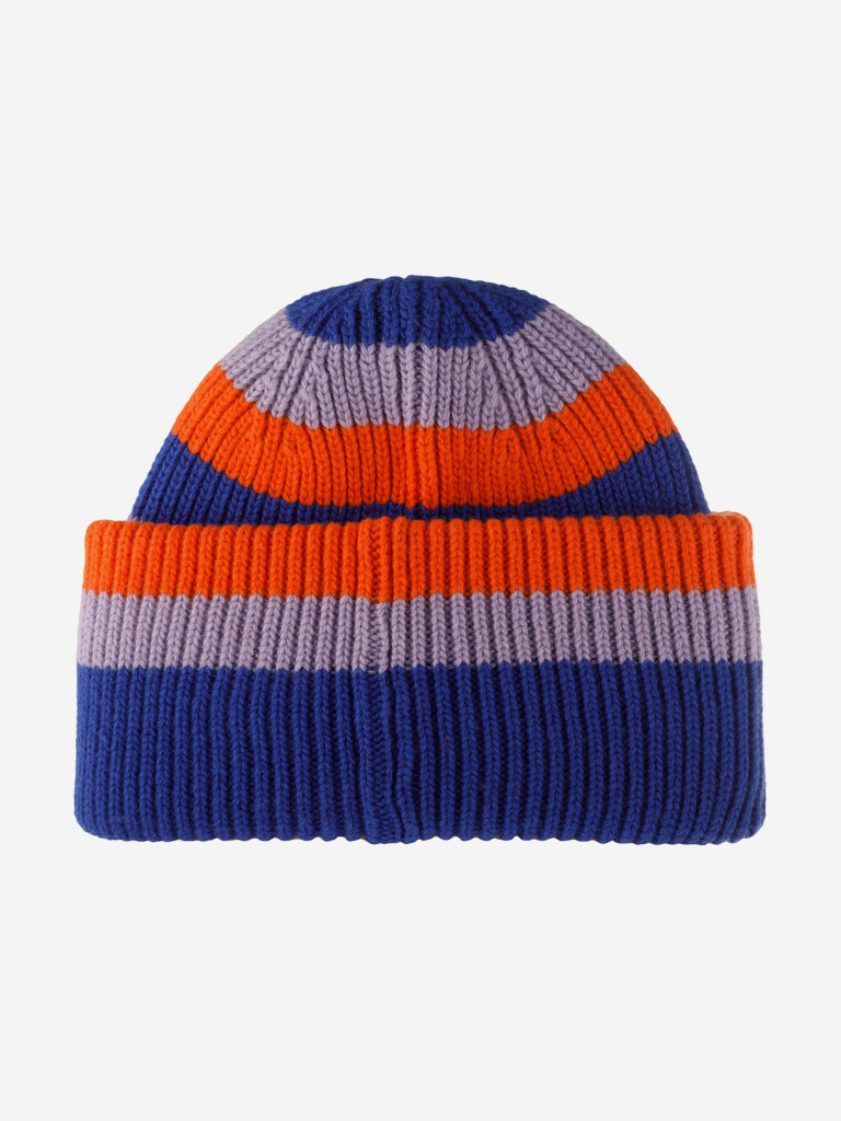 Шапка с отворотом STETSON 8599392 BEANIE STRIPES WOOL STETSON FREESTYLE (синий)