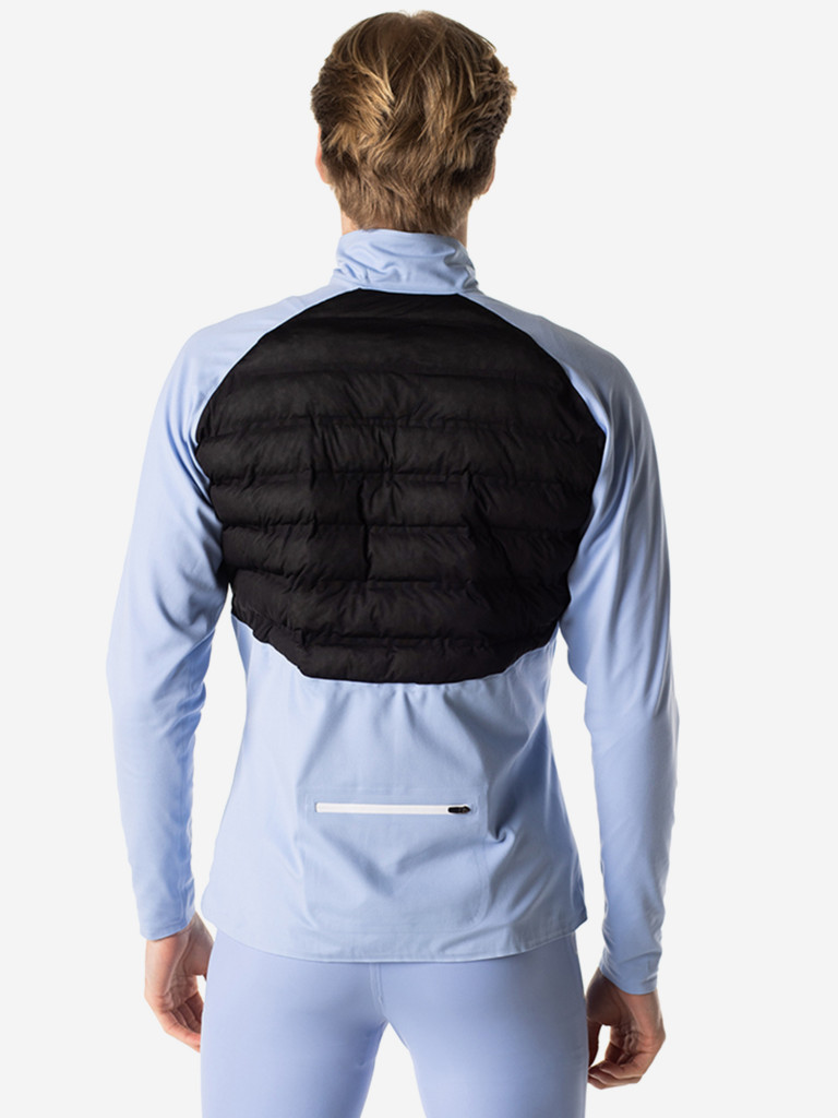 Лонгслив с пуховой вставкой мужской UGLOW, светло-синий