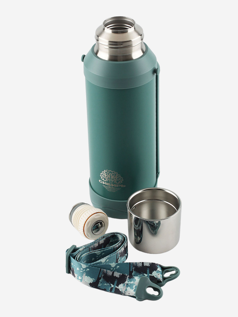 Термос 1.8л СИБИРЬ "Мятный акцент" с плечевым ремнем