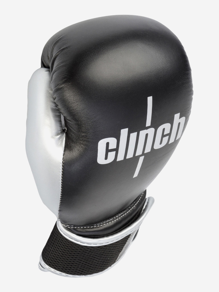 Перчатки боксерские Clinch Aero 2.0 черно-серебристые