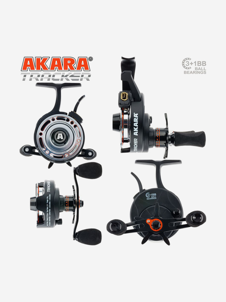 Катушка мультипликаторная зимняя Akara Tracker 3+1 bb с курком