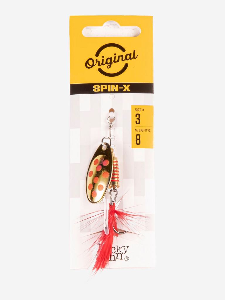 Блесна вращающаяся Lucky John SPIN X ROUND 03, вертушка LJSR03-GR, вес 8 г, упак. 5 шт.