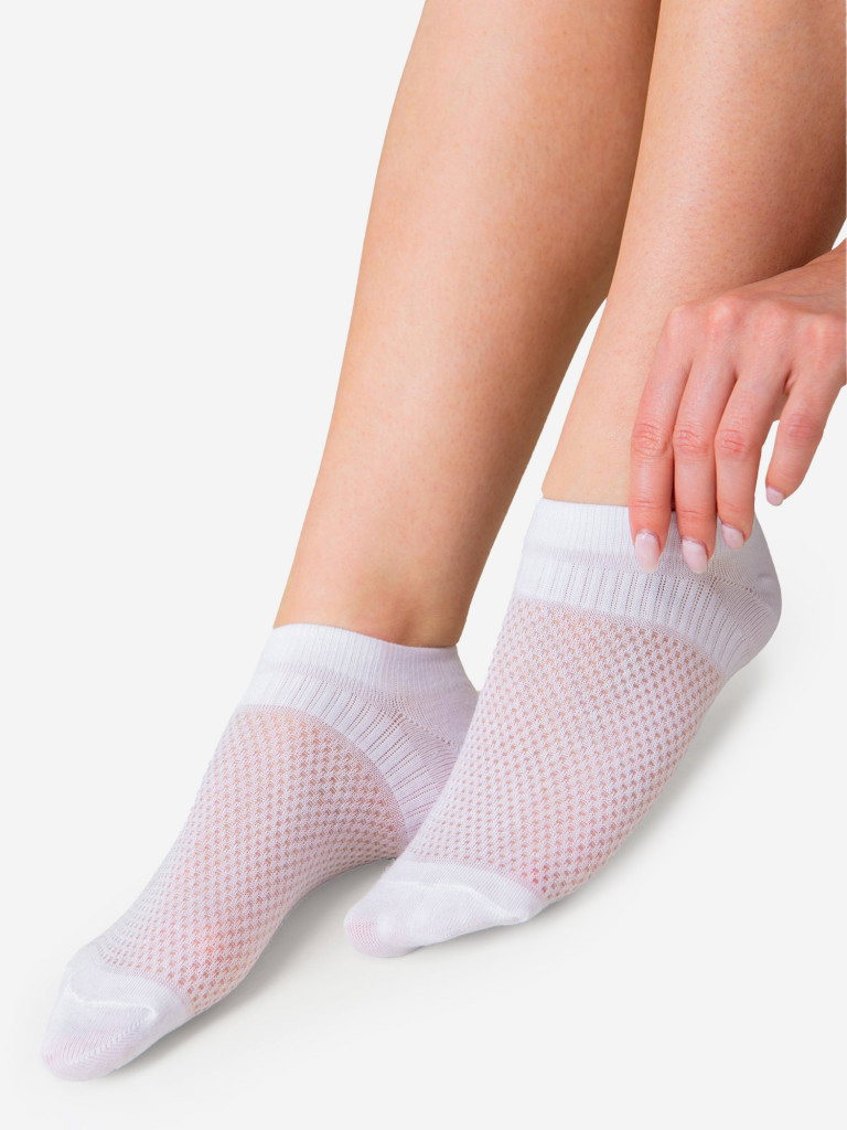 Носки женские Happyfox 6 пар, укороченные, в сетку