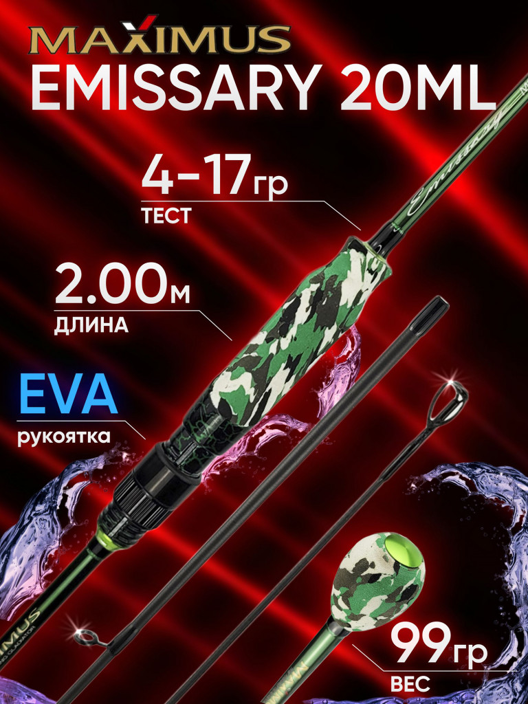 Спиннинг Maximus EMISSARY 20ML 2.00м 4-17гр