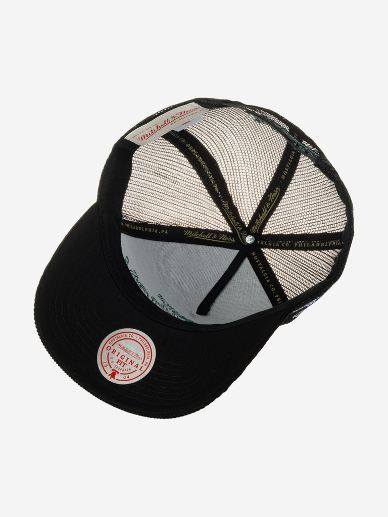 Бейсболка с сеточкой MITCHELL NESS HHSS6002-BCEYYPPPBLCK Boston Celtics NBA (черный)