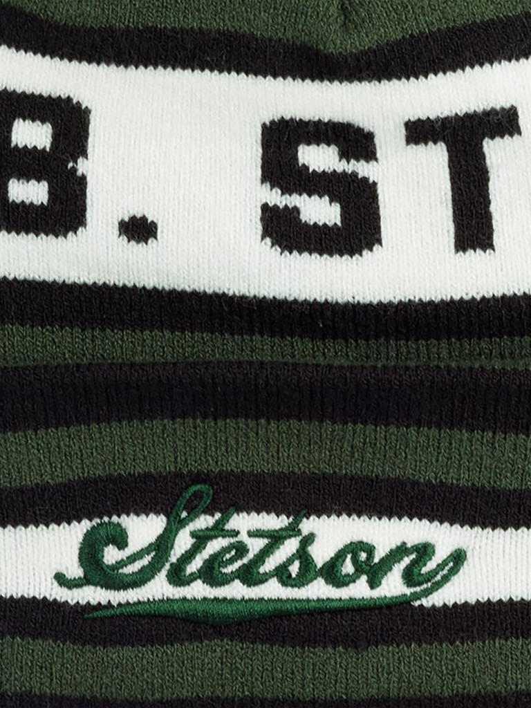 Шапка с помпоном STETSON 8599124 JOHN STETSON POMPOM (зеленый)