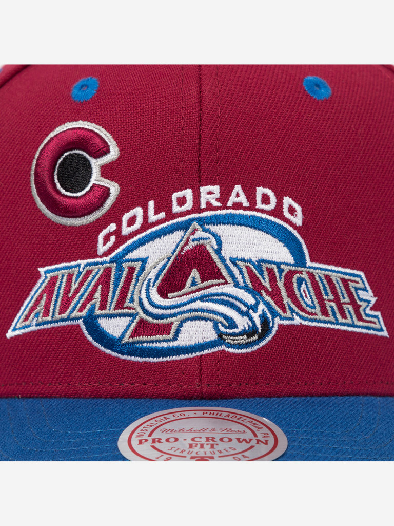 Бейсболка MITCHELL NESS HP8591-CAVMARO Colorado Avalanche NHL (малиновый)