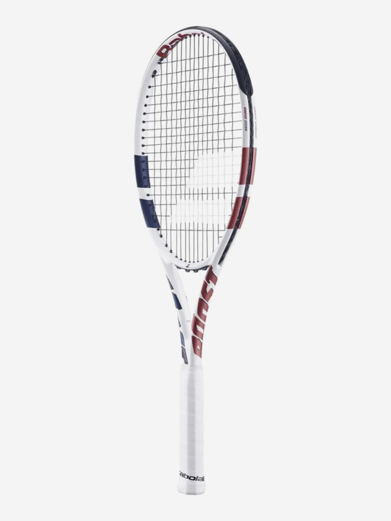 Ракетка для большого тенниса Babolat BOOST DRIVE WHITE, с натяжкой, синий/белый , ручка 2