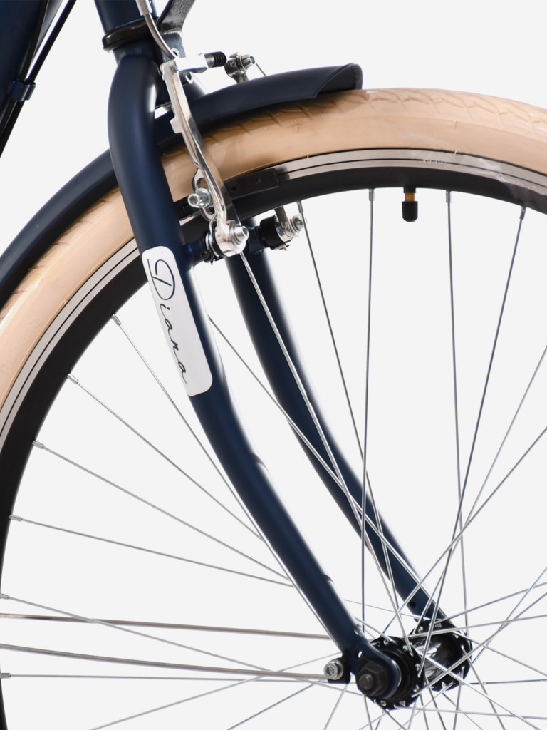 Велосипед CAPRIOLO CITY DIANA STEEL (1 X 6), рама сталь 18'', колёса 28'' (сапфирово-синий (матовый) - белый)