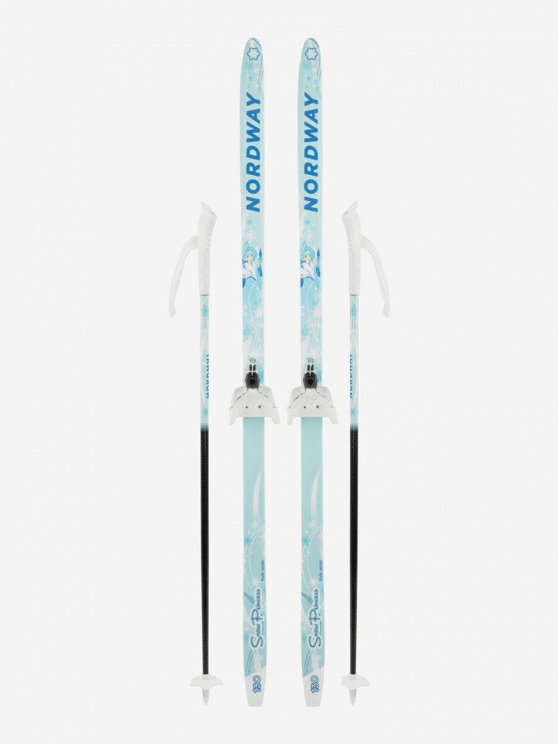 фото Комплект лыжный детский nordway snow princess 75 mm, голубой