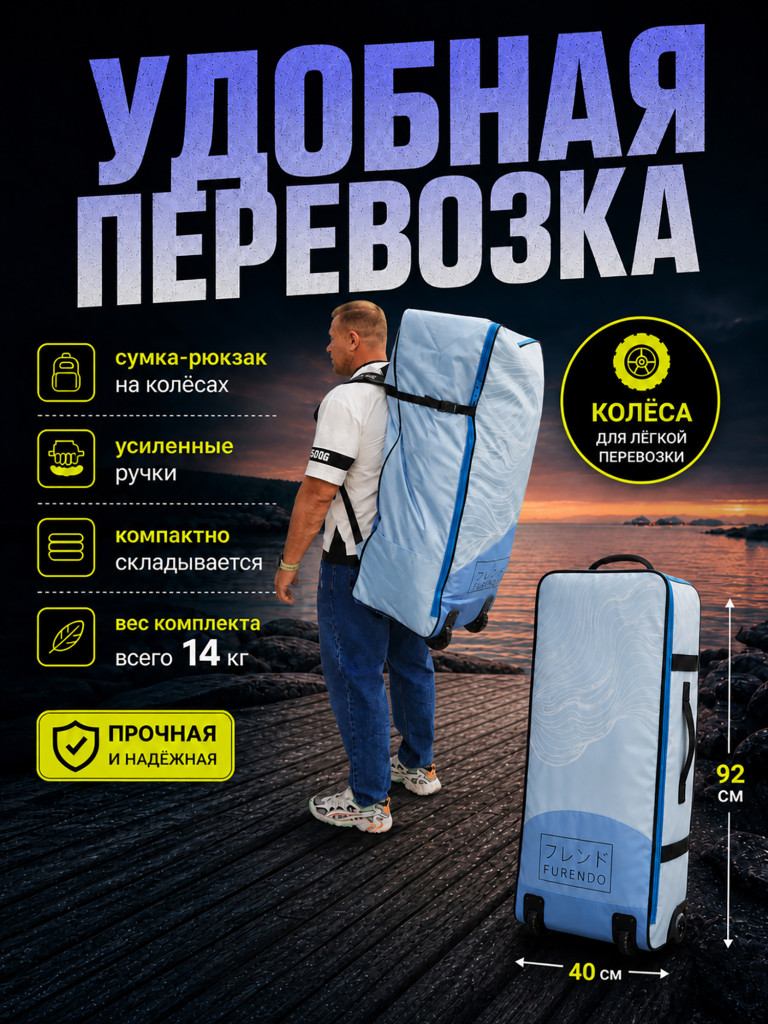 Sup-доска Furendo Duck 11', 335х89х15 см