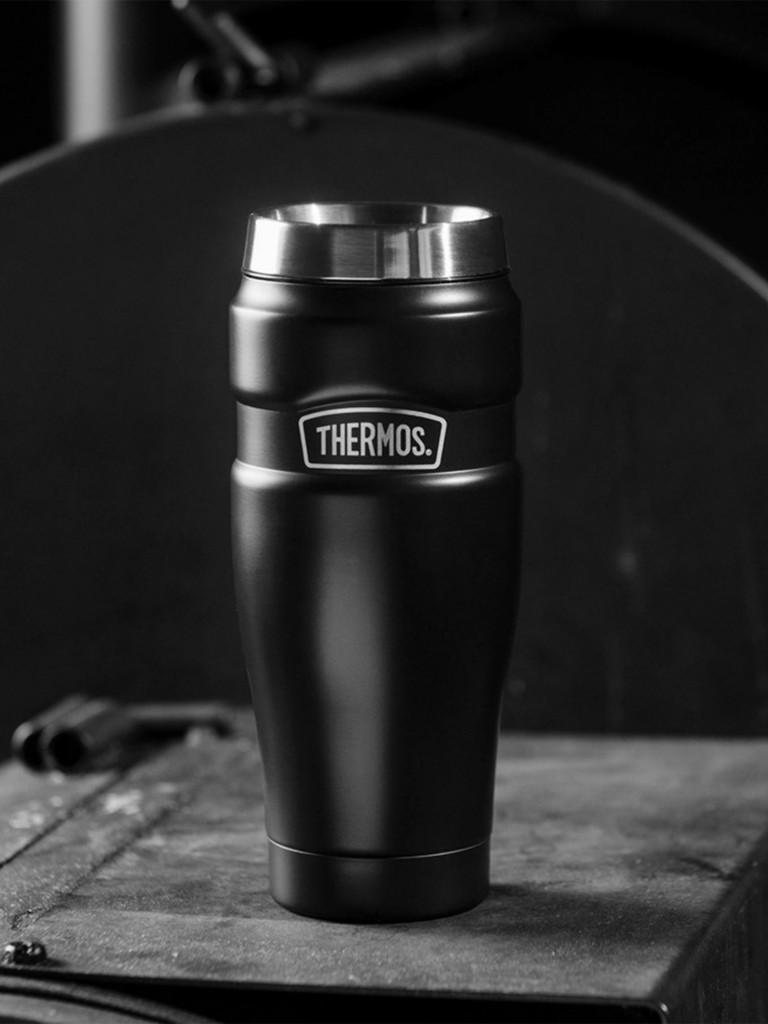 Термокружка для кофе 470 мл THERMOS KING-1005 чёрная