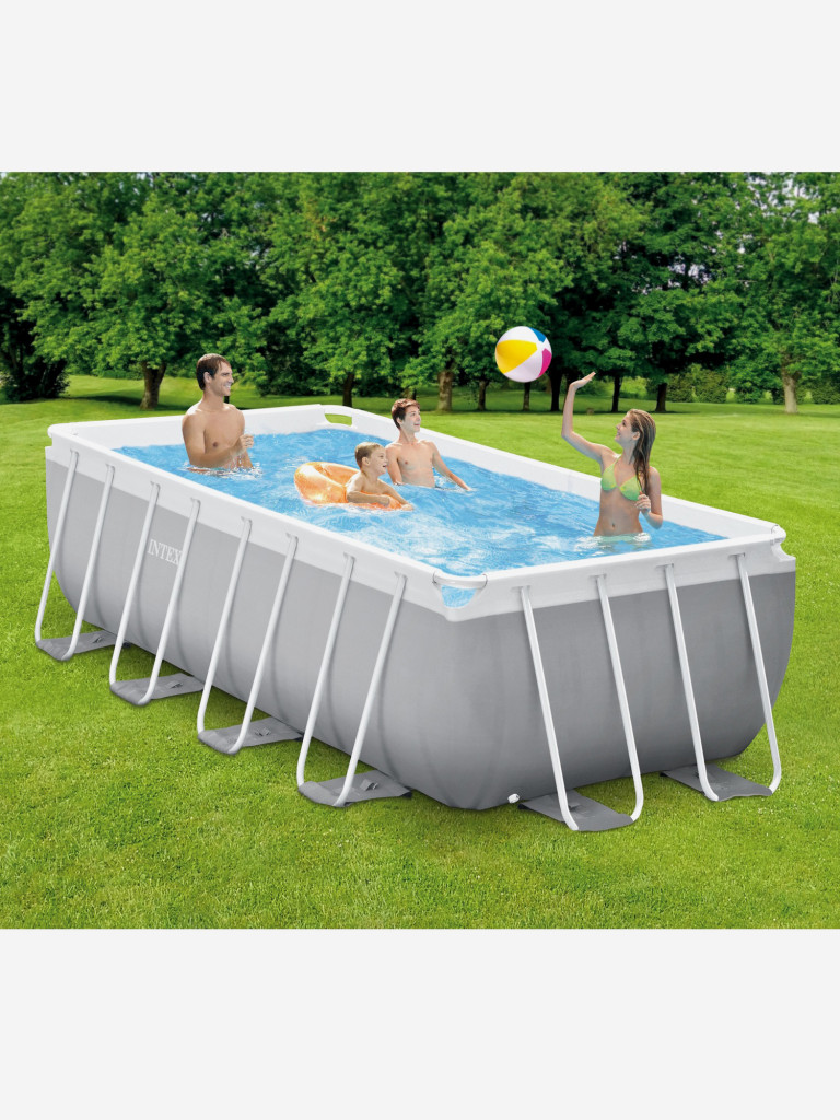 Бассейн каркасный Intex, 400x200x122 см, фильтр-насос 2006 л/ч, лестница