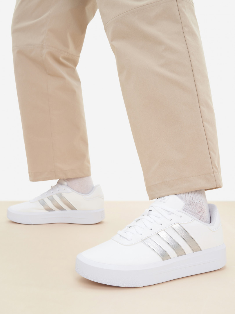 фото Кеды женские adidas court platform, белый