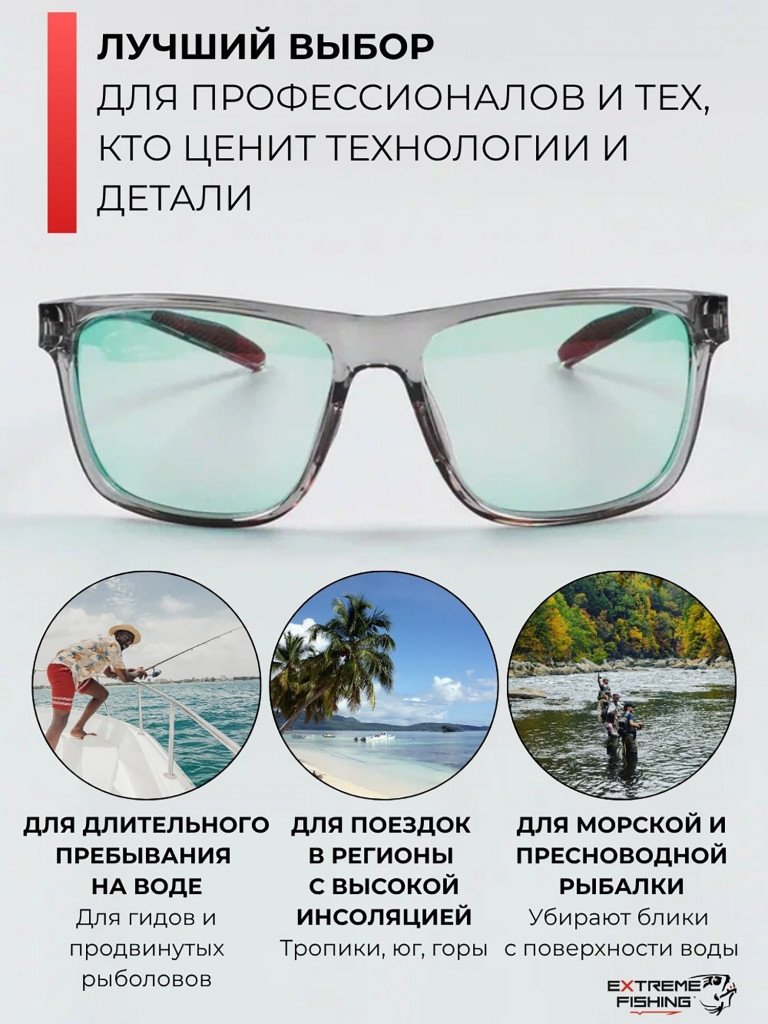 Очки поляризационные солнцезащитные Extreme Fishing Addiction фотохромные ADD-711
