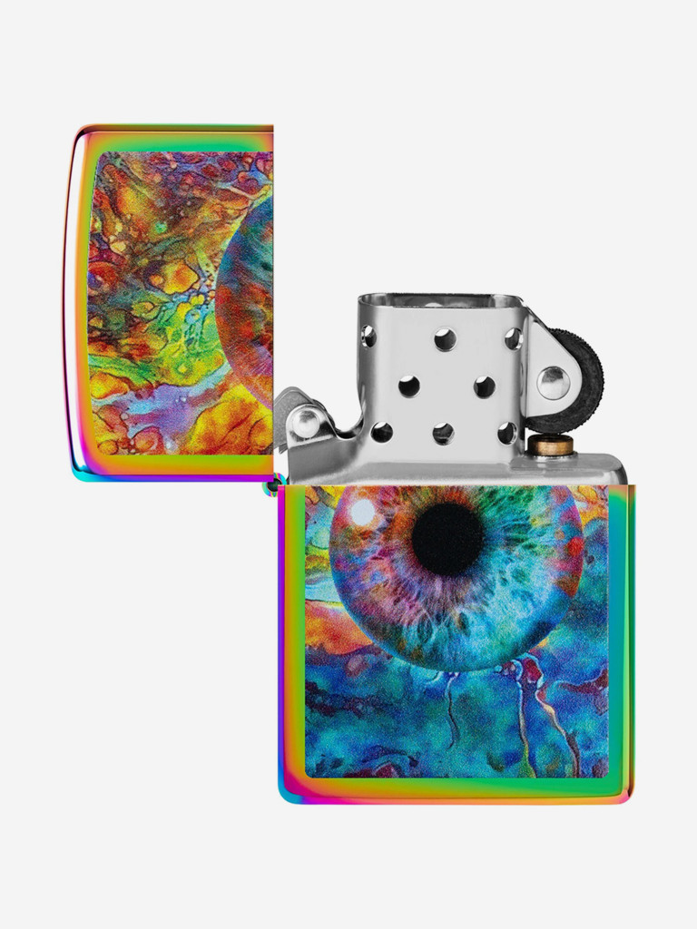 Зажигалка бензиновая ветроустойчивая Zippo Spacey Eye Multi Color, латунь/сталь