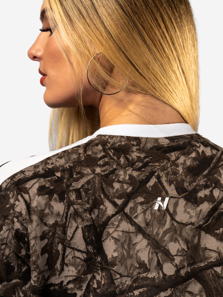 Футболка женская NEBBIA Relaxed Tee POWER 894 Light brown camo