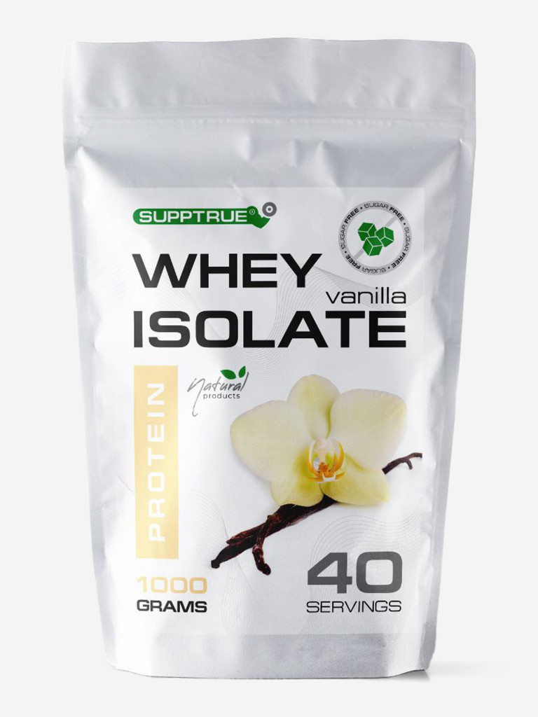 Протеин Supptrue 1 кг. изолят сывороточного белка без сахара со вкусом Ванили