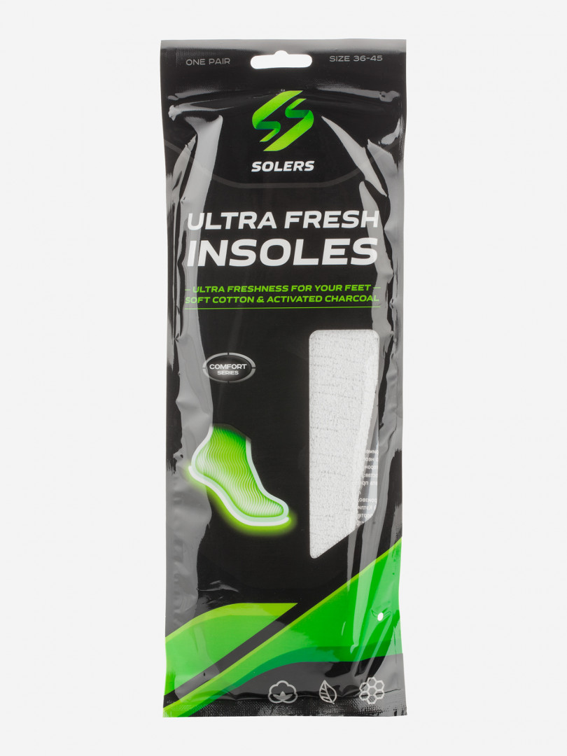 фото Стельки solers ultra fresh, белый