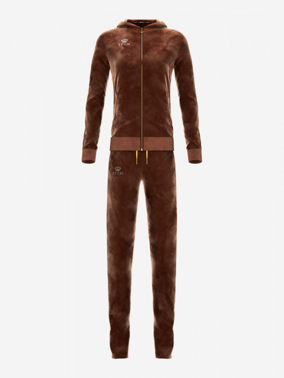 Коричневый костюм велюровый S.P.S.M.