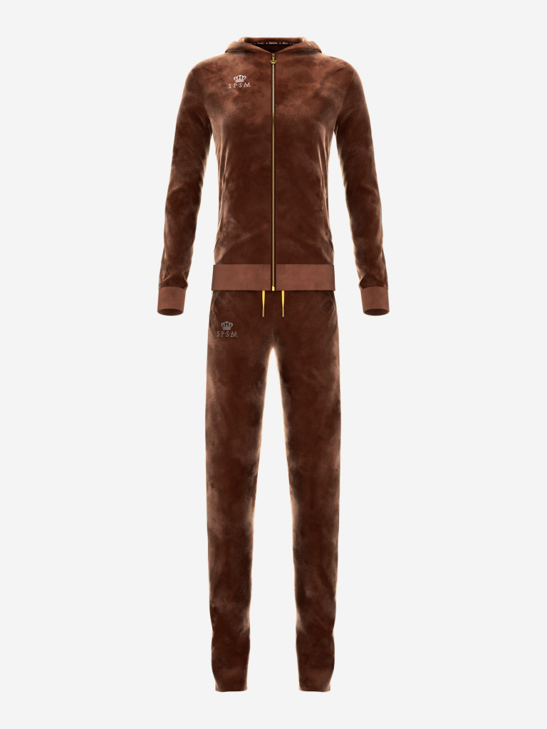 Коричневый костюм велюровый S.P.S.M.