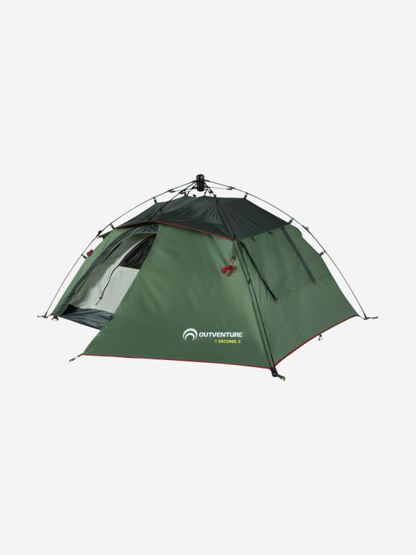 Палатка 3-местная Outventure 1 Second Tent 3 темно-зелёный цвет — купить за 9999 руб., отзывы в интернет-магазине Спортмастер
