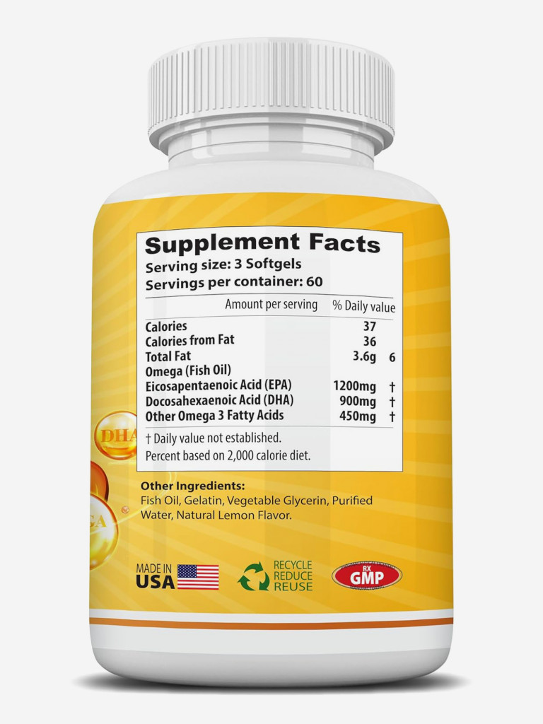 Омега-3, DR.MARTIN'S, 1200 mg EPA | 900 mg DHA, 180 капсул