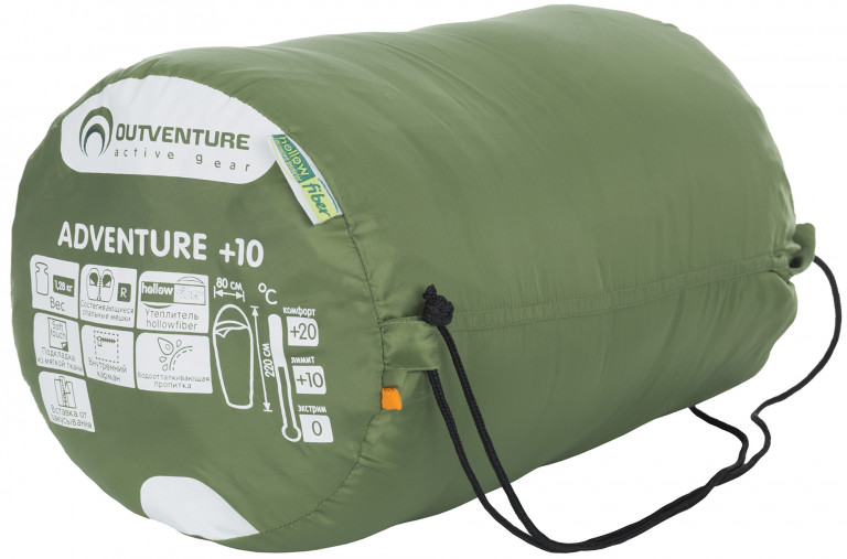 Спальный мешок Outventure Adventure +10 правосторонний