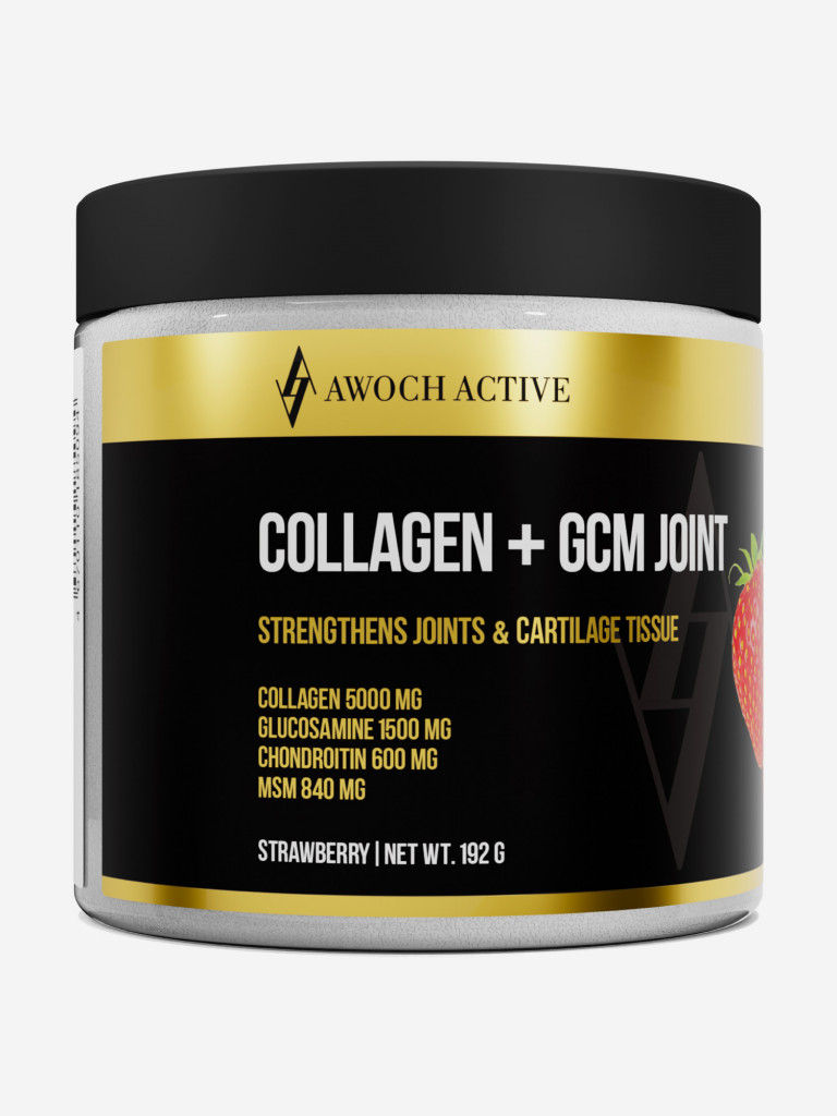 COLLAGEN + GCM JOINT клубника 192 г TM AWOCHACTIVE черный цвет — купить за  1066 руб., отзывы в интернет-магазине Спортмастер