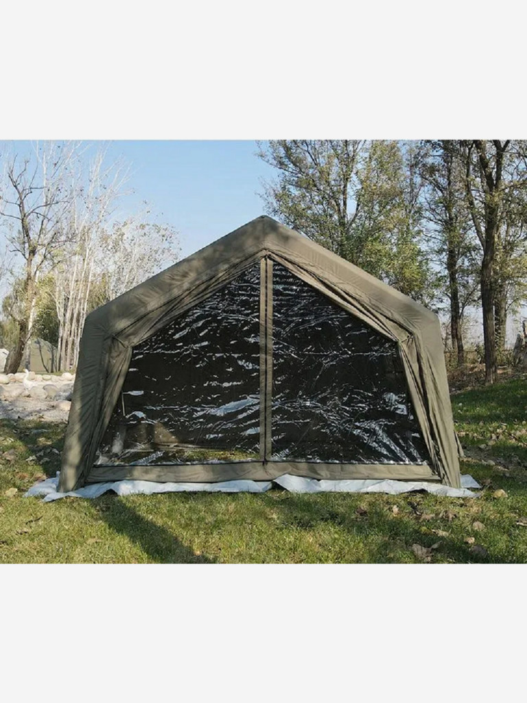 Надувная палатка Coody 9.0 Army Green, 320×250×220 см, 2–3 человека, 2 входа, съёмный пол