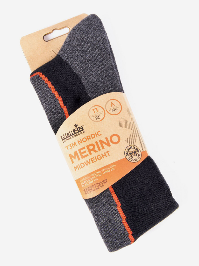 Термоноски Norfin T3M NORDIC MERINO MIDWEIGHT для рыбалки и охоты