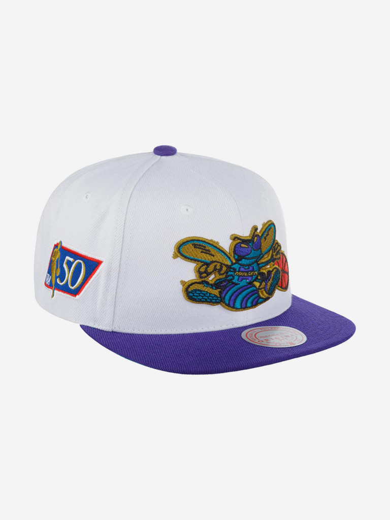 Бейсболка с прямым козырьком MITCHELL NESS 6HSSSH21294-CHOWHPR Charlotte Hornets NBA