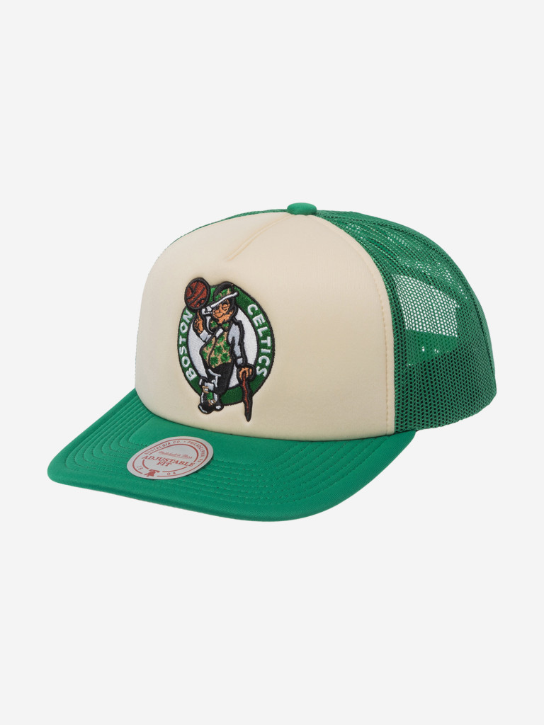 Бейсболка с сеточкой MITCHELL NESS HT12897-BCECREA Boston Celtics NBA