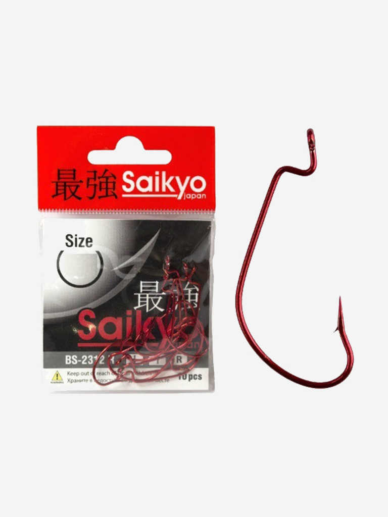 Крючки для рыбалки офсетные Saikyo BS-2312 R ( 1 упк. по 10шт.)